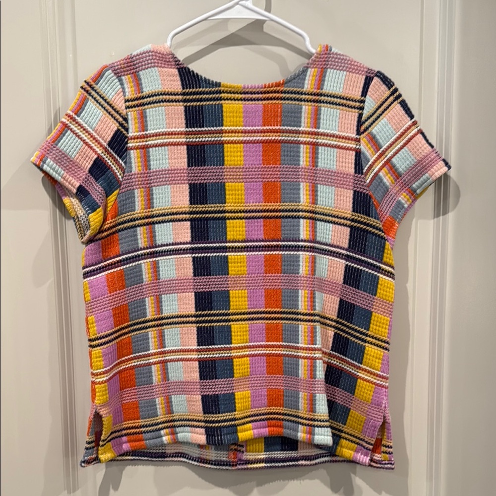 Halogen Boxy Pink and Orange Blouse